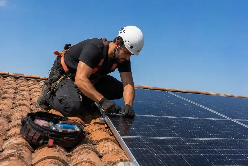 Maintenance et monitoring de panneaux solaires à Roaillan