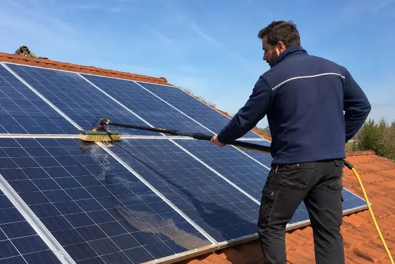 Nettoyage et entretien de panneaux solaires à Roaillan